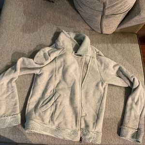 Gray Sweatshirt Jacket